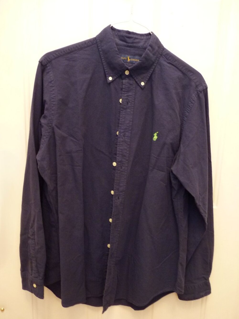 Polo Ralph Lauren Men's Oxford Shirt, Size: Large, Dark Blue